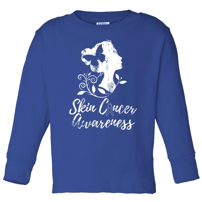 Skin Cancer Awareness Gift Toddler Long Sleeve Shirt