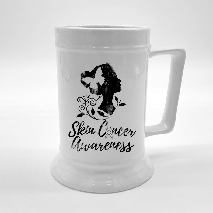 Skin Cancer Awareness Gift Front & Back Beer Stein