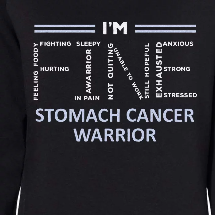 Stomach Cancer Awareness I´M Fine Periwinkle Ribbon Fighter Womens California Wash Sweatshirt