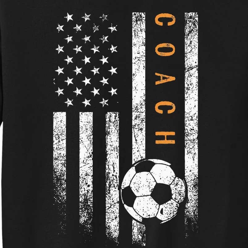 Soccer Coach American Flag Design Soccer Trainer Coaching Sweatshirt