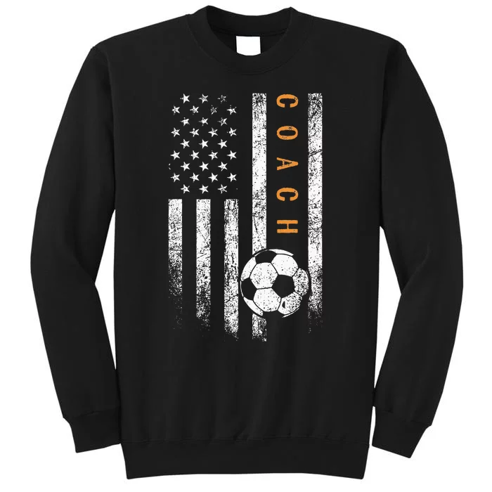 Soccer Coach American Flag Design Soccer Trainer Coaching Sweatshirt