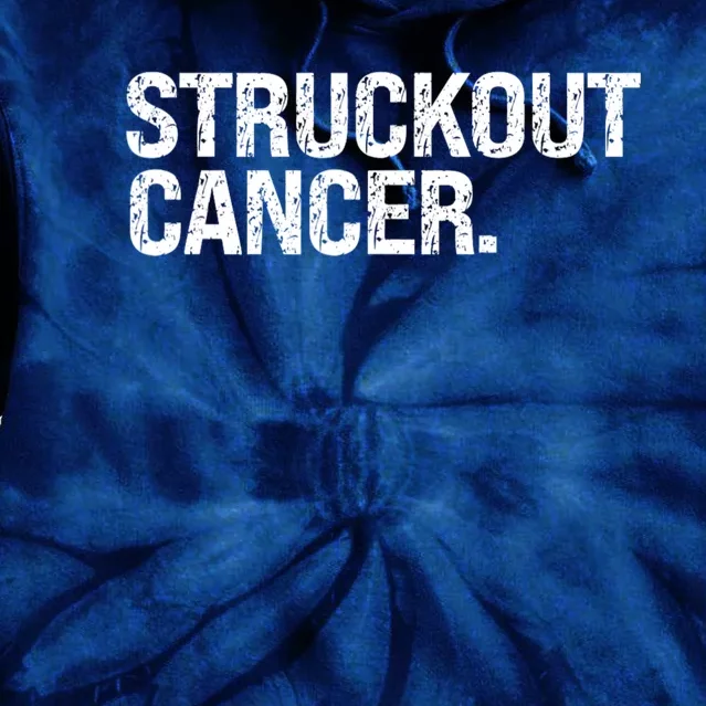 Struckout Cancer Awareness Walk Baseball For Men Women Tie Dye Hoodie