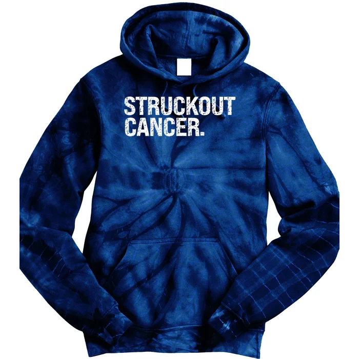 Struckout Cancer Awareness Walk Baseball For Men Women Tie Dye Hoodie