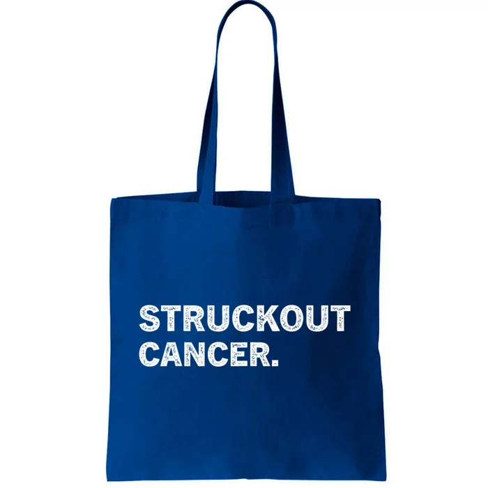 Struckout Cancer Awareness Walk Baseball For Men Women Tote Bag