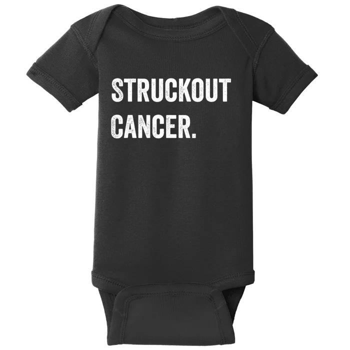 Struckout Cancer Awareness Walk Baseball For Men Women Baby Bodysuit