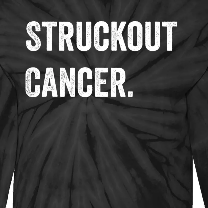 Struckout Cancer Awareness Walk Baseball For Men Women Tie-Dye Long Sleeve Shirt