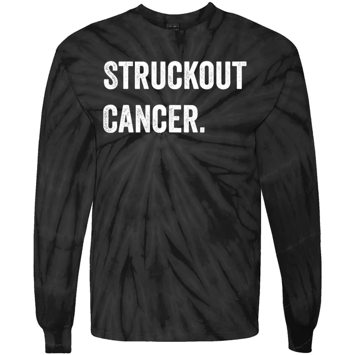 Struckout Cancer Awareness Walk Baseball For Men Women Tie-Dye Long Sleeve Shirt