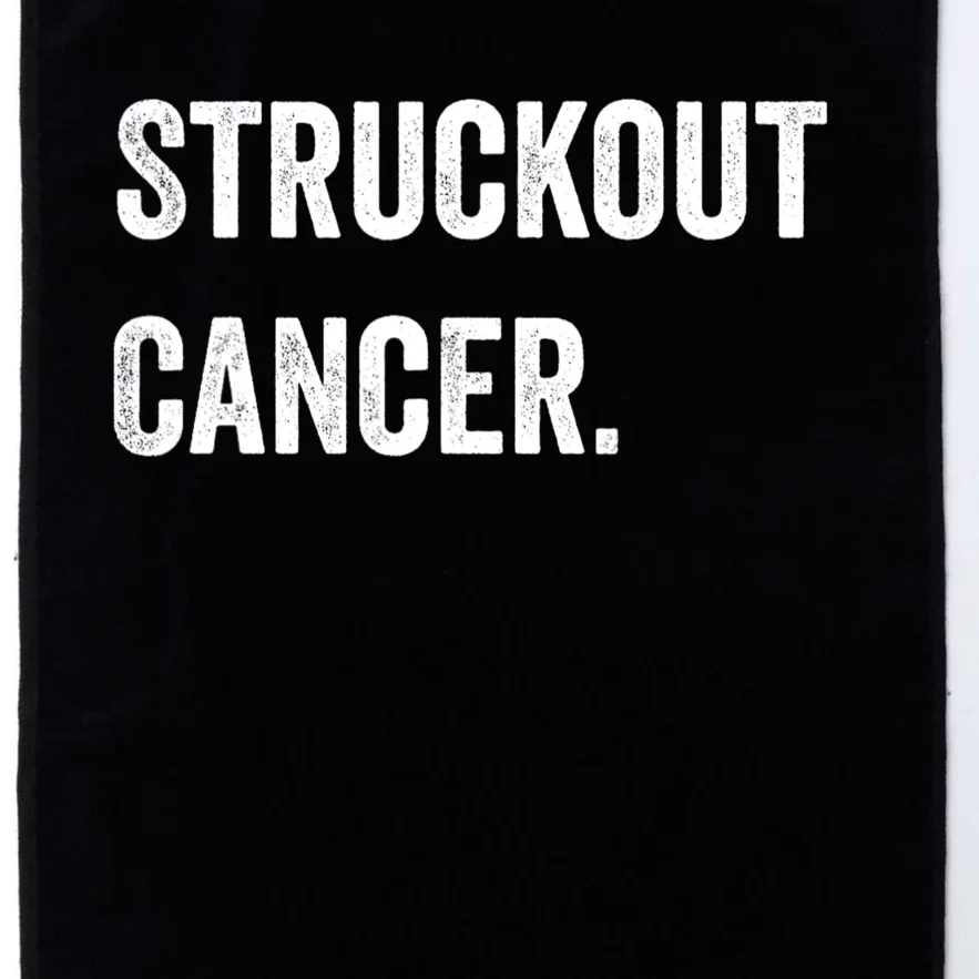 Struckout Cancer Awareness Walk Baseball For Men Women Platinum Collection Golf Towel