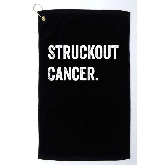 Struckout Cancer Awareness Walk Baseball For Men Women Platinum Collection Golf Towel