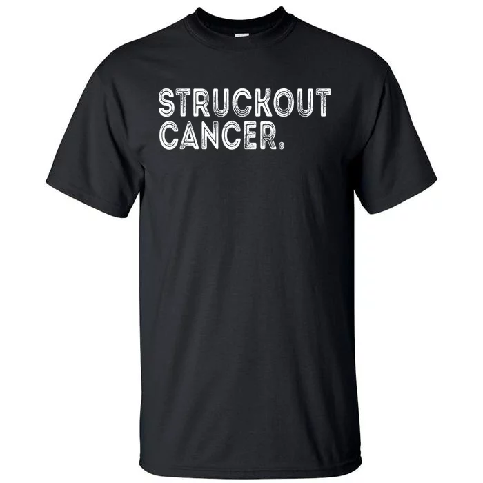 Struckout Cancer Awareness Walk Baseball For Men Women Tall T-Shirt