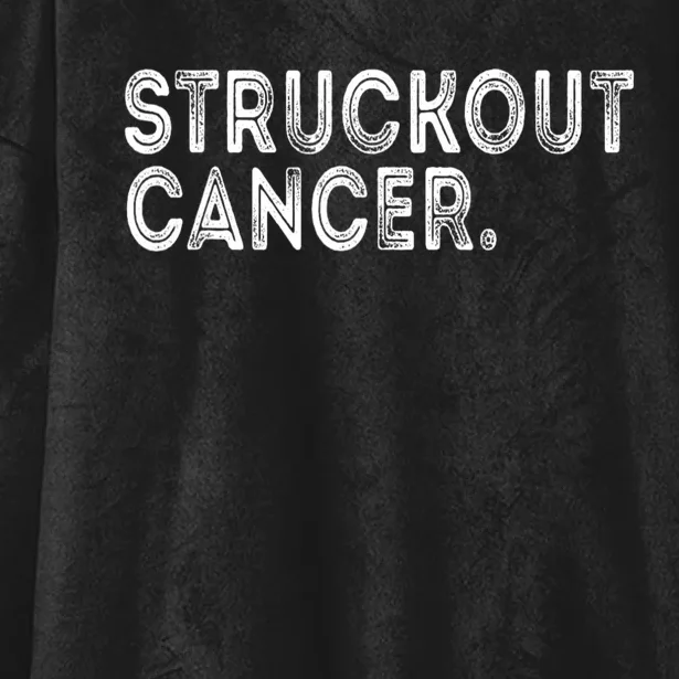 Struckout Cancer Awareness Walk Baseball For Men Women Hooded Wearable Blanket