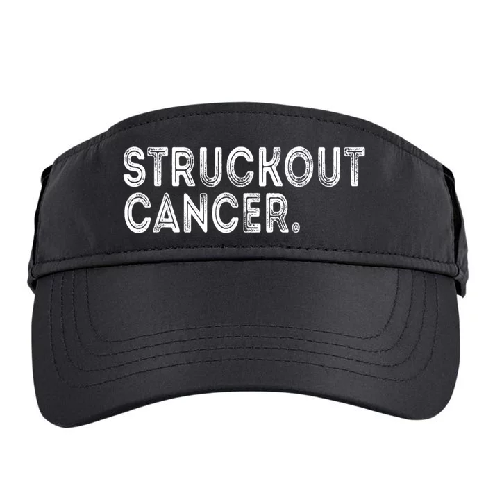 Struckout Cancer Awareness Walk Baseball For Men Women Adult Drive Performance Visor