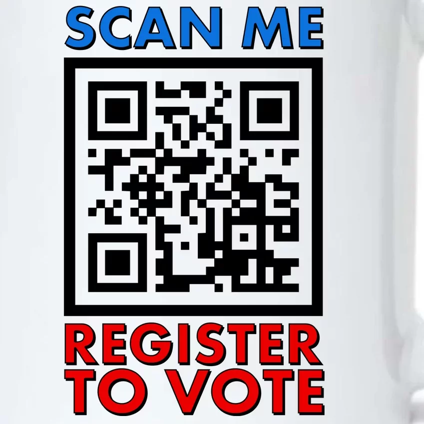 Scan Me QR Code Register To Vote Black Color Changing Mug