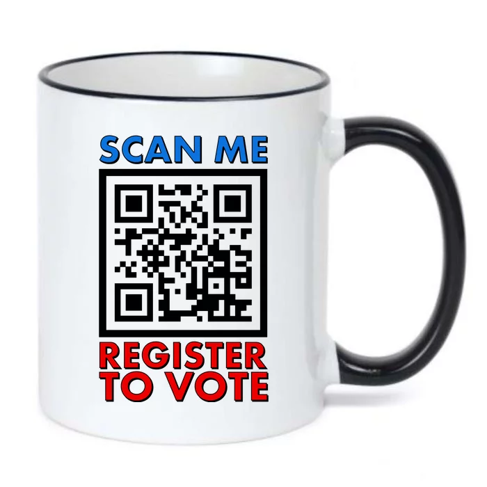 Scan Me QR Code Register To Vote Black Color Changing Mug