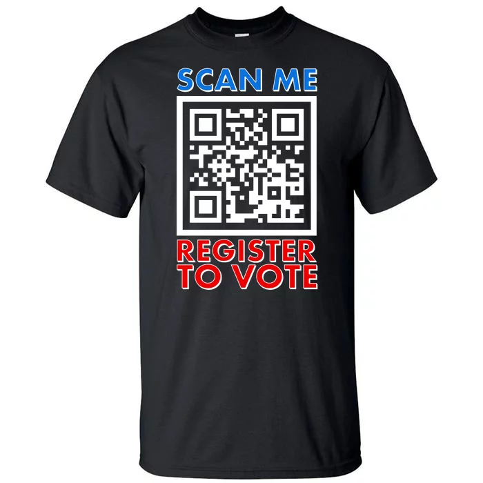 Scan Me QR Code Register To Vote Tall T-Shirt