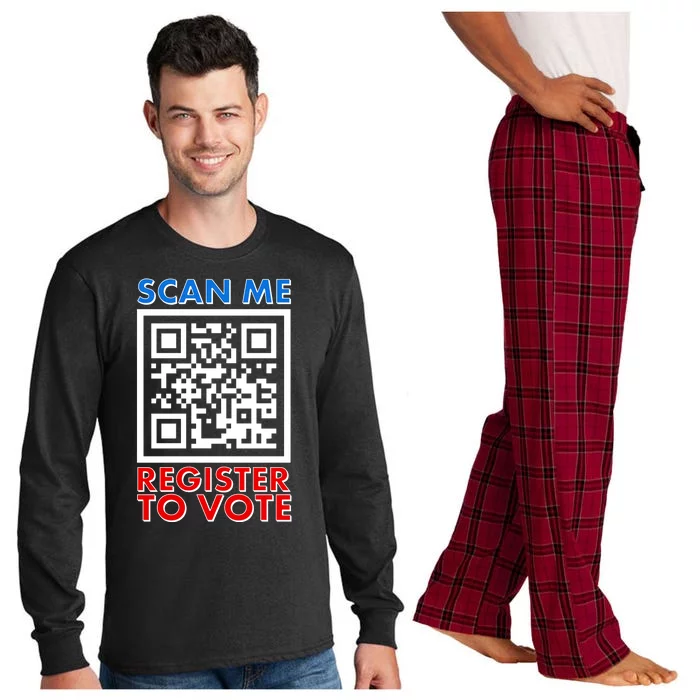 Scan Me QR Code Register To Vote Long Sleeve Pajama Set