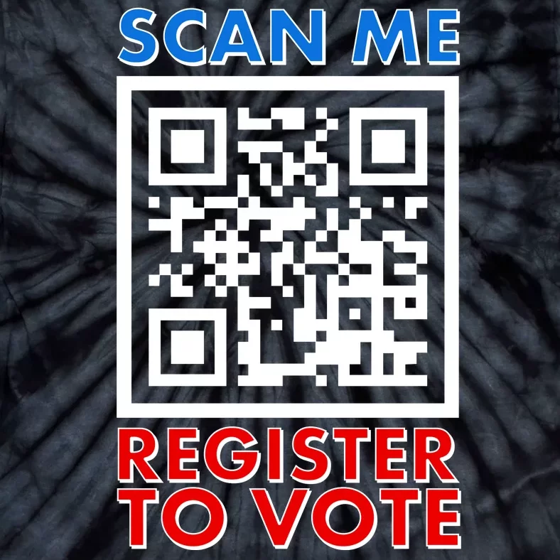 Scan Me QR Code Register To Vote Tie-Dye T-Shirt