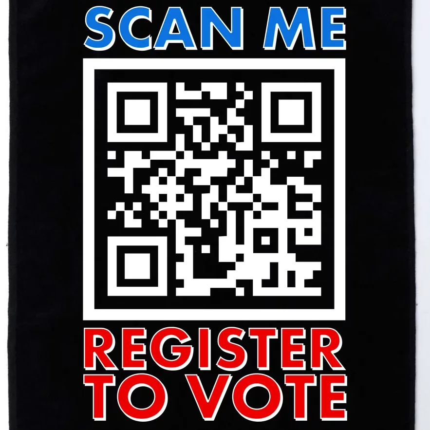 Scan Me QR Code Register To Vote Platinum Collection Golf Towel