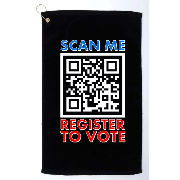 Scan Me QR Code Register To Vote Platinum Collection Golf Towel