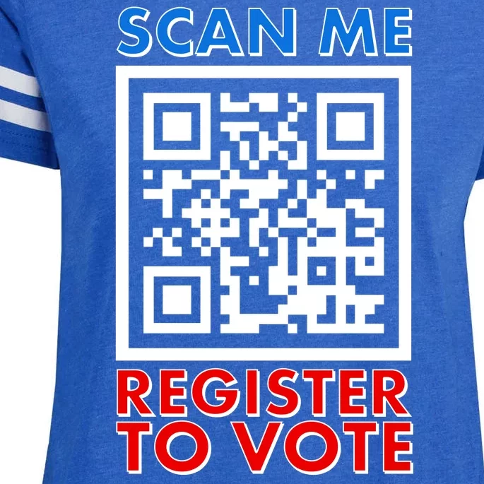 Scan Me QR Code Register To Vote Enza Ladies Jersey Football T-Shirt