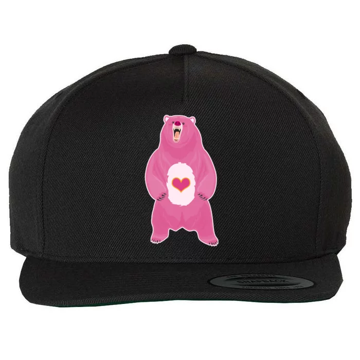 Scare Bear Wool Snapback Cap