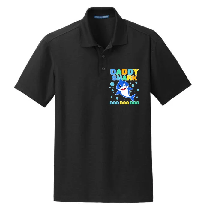 Scary Daddy Shark Doo Doo Doo Halloween Dry Zone Grid Performance Polo