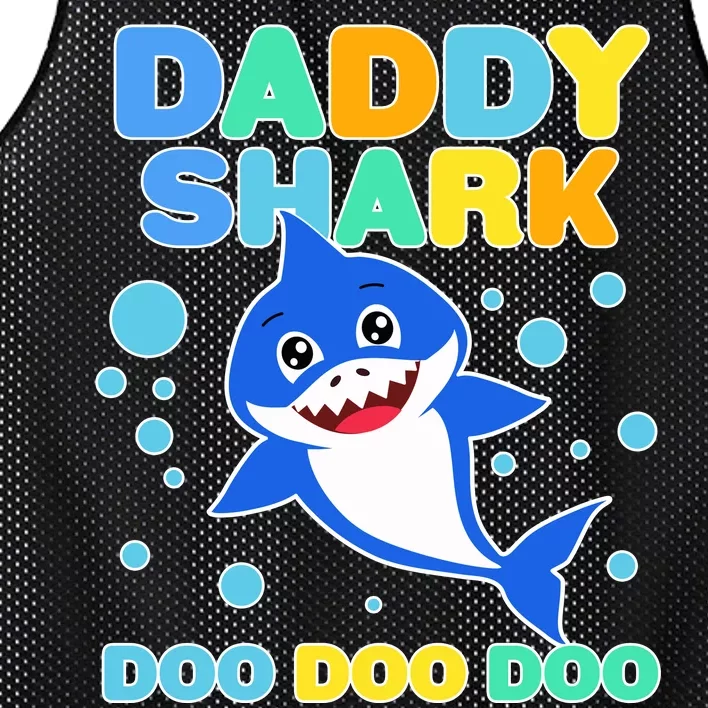 Scary Daddy Shark Doo Doo Doo Halloween Mesh Reversible Basketball Jersey Tank