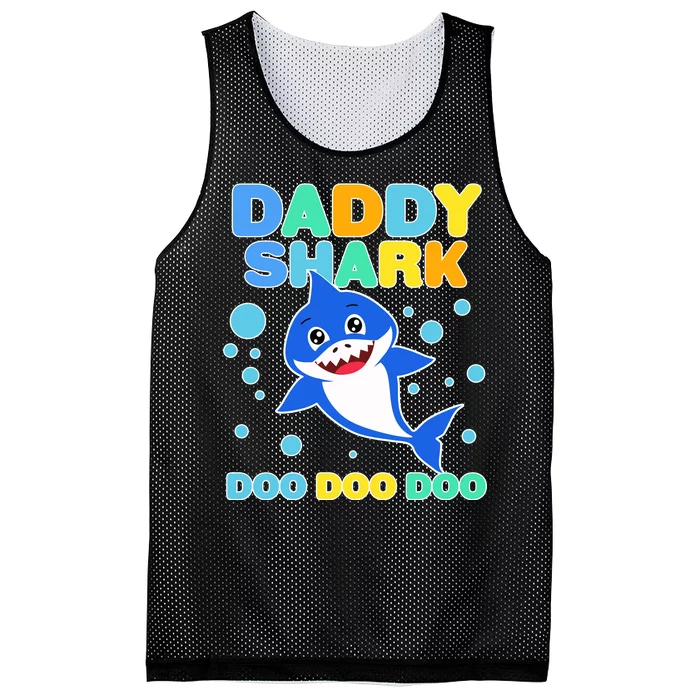 Scary Daddy Shark Doo Doo Doo Halloween Mesh Reversible Basketball Jersey Tank