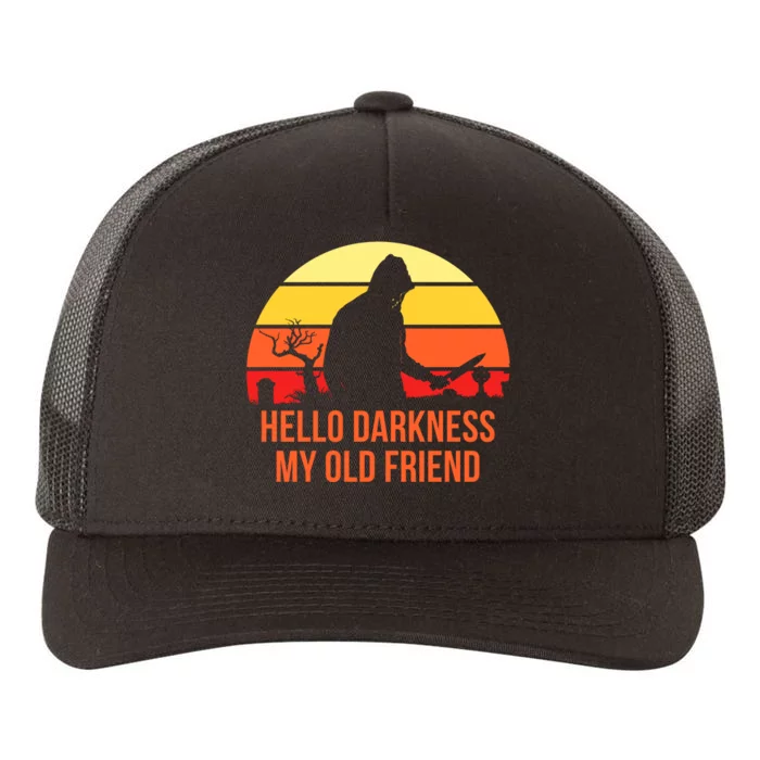 Scary Hello Darkness My Old Friend Yupoong Adult 5-Panel Trucker Hat