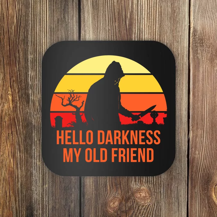 Scary Hello Darkness My Old Friend Coaster