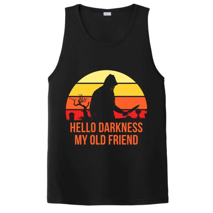 Scary Hello Darkness My Old Friend Performance Tank