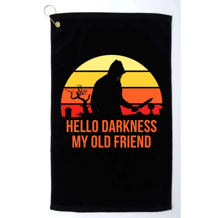 Scary Hello Darkness My Old Friend Platinum Collection Golf Towel