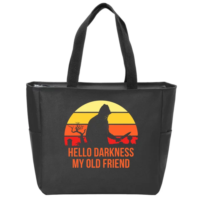 Scary Hello Darkness My Old Friend Zip Tote Bag