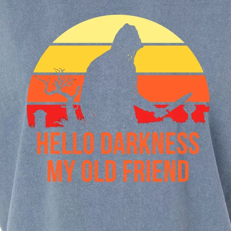 Scary Hello Darkness My Old Friend Garment-Dyed Women's Muscle Tee