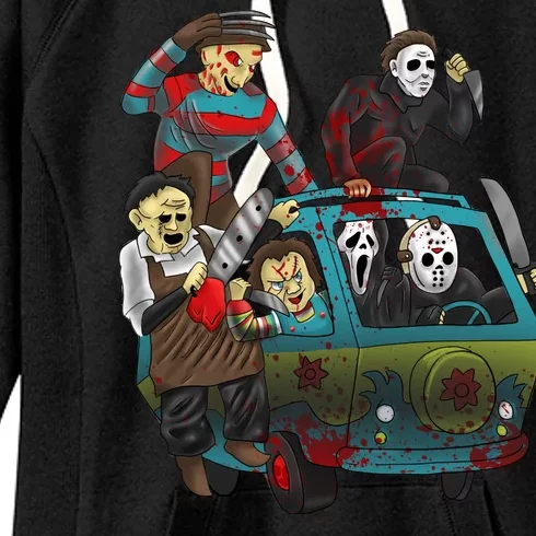 Scary Holocaust Machine Van Movie Characters Women's Fleece Hoodie