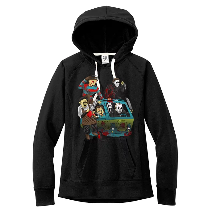 Scary Holocaust Machine Van Movie Characters Women's Fleece Hoodie