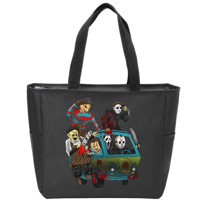 Scary Holocaust Machine Van Movie Characters Zip Tote Bag