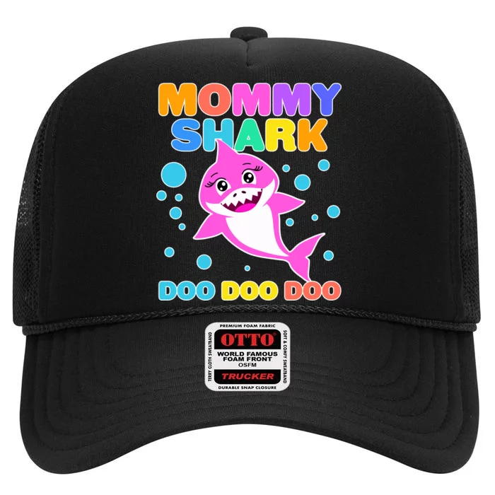 Scary Mommy Shark Doo Doo Doo Halloween High Crown Mesh Trucker Hat