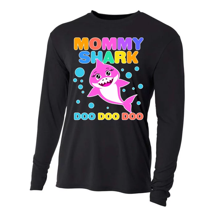 Scary Mommy Shark Doo Doo Doo Halloween Cooling Performance Long Sleeve Crew