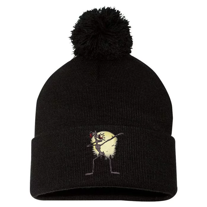 Scary Siren Head Monster Dabbing Pom Pom 12in Knit Beanie