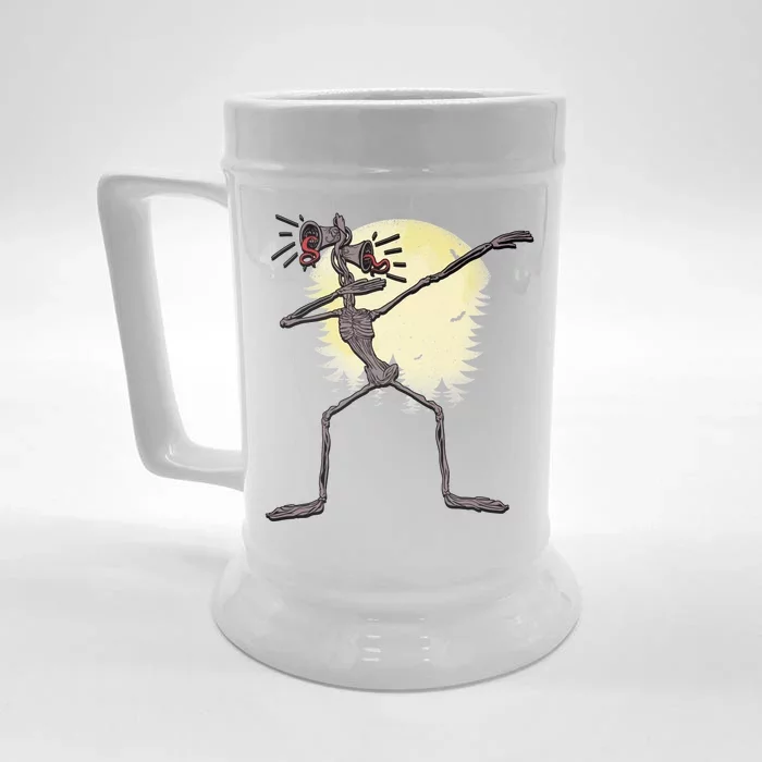 Scary Siren Head Monster Dabbing Front & Back Beer Stein