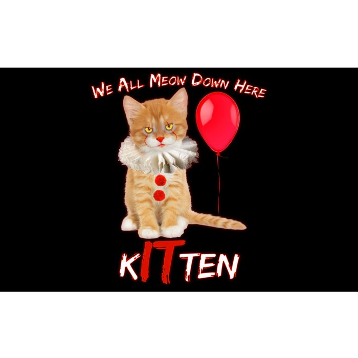 Scary We All Meow Down Here Clown Cat Kitten Bumper Sticker