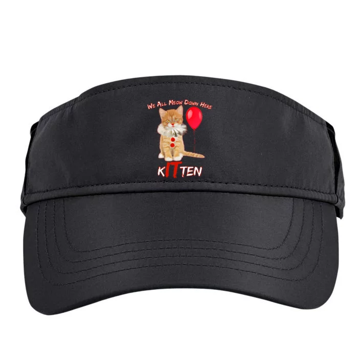 Scary We All Meow Down Here Clown Cat Kitten Adult Drive Performance Visor