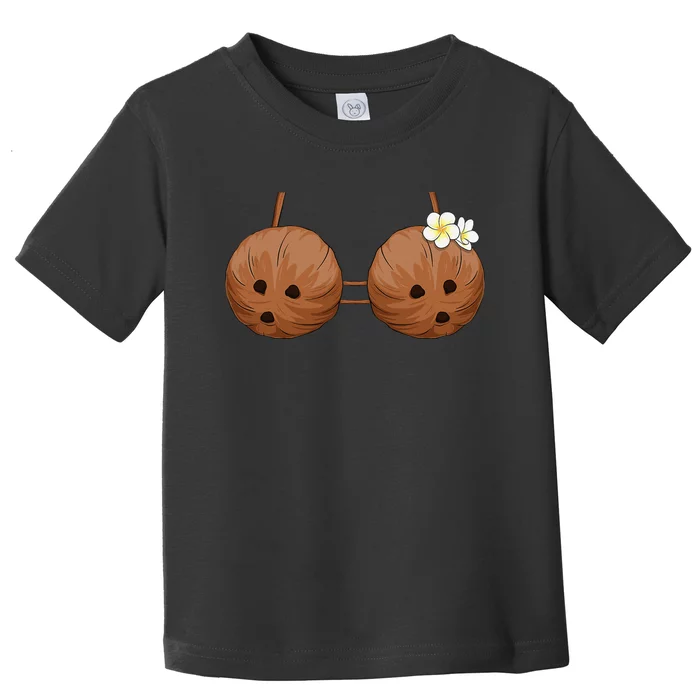 Summer Coconut Bra Halloween Costume Hawaii Aloha Beach Toddler T-Shirt