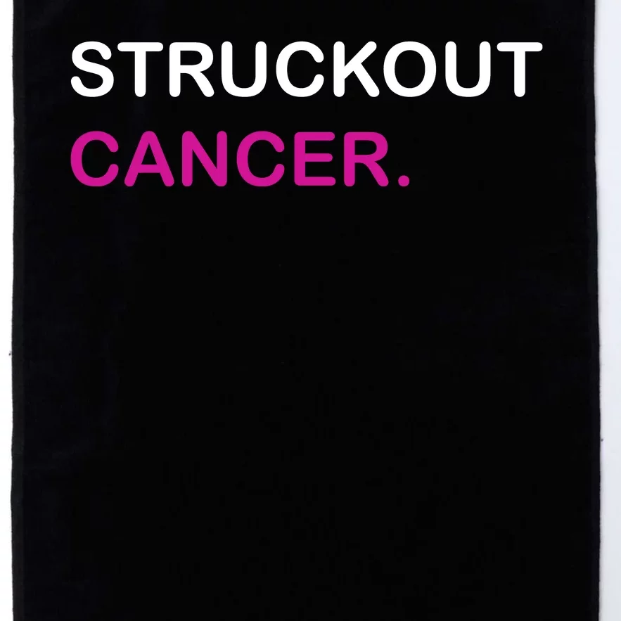 Struckout Cancer Baseball Pink Cancer Support Awareness Platinum Collection Golf Towel