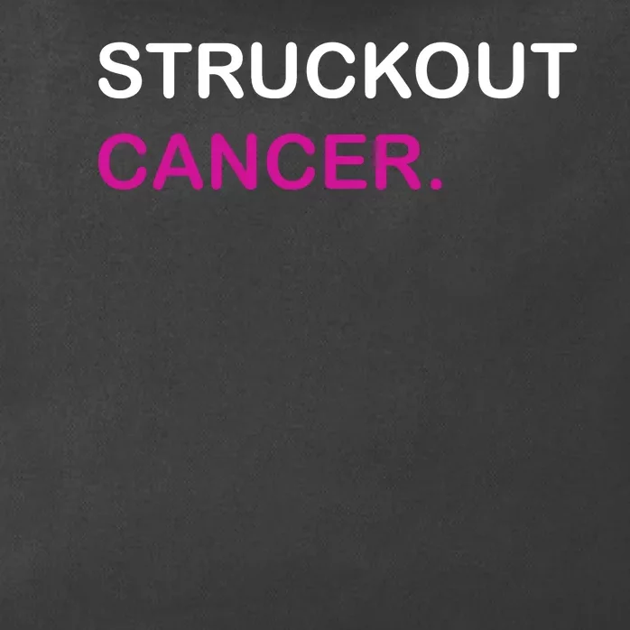 Struckout Cancer Baseball Pink Cancer Support Awareness Zip Tote Bag