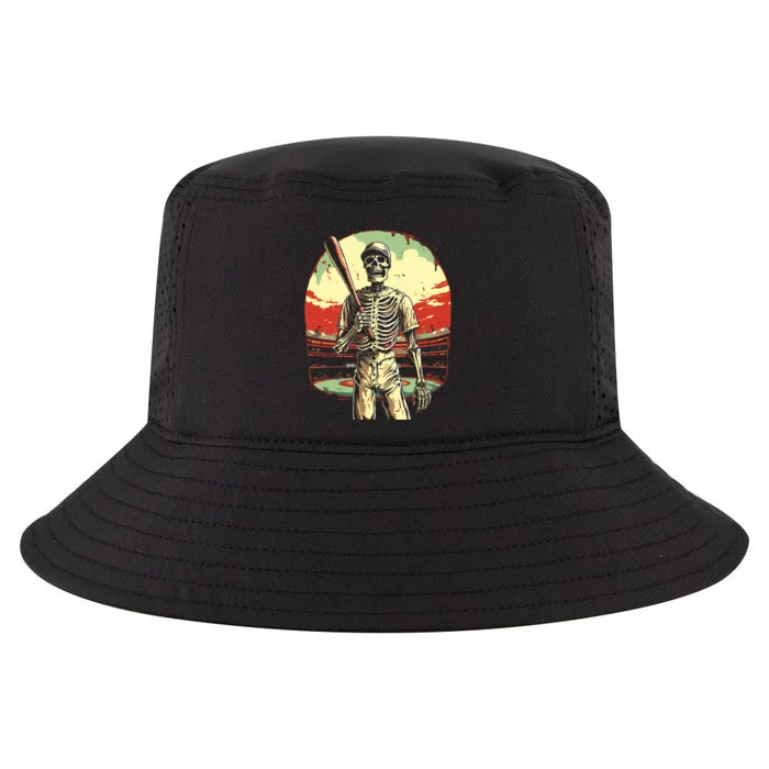 Spooky Creepy Baseball Skeleton Halloween Boy Cool Comfort Performance Bucket Hat