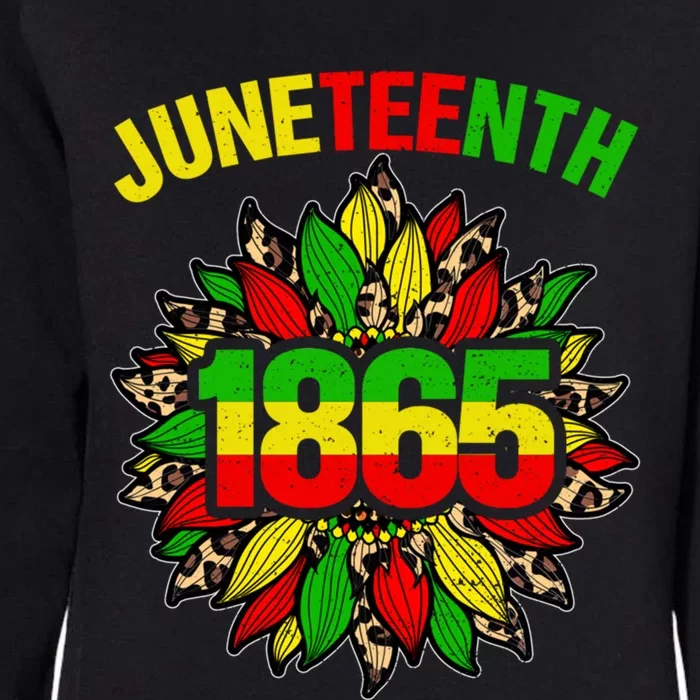 Sunflower Celebrates Black African American Juneteenth 1865 Gift Womens California Wash Sweatshirt