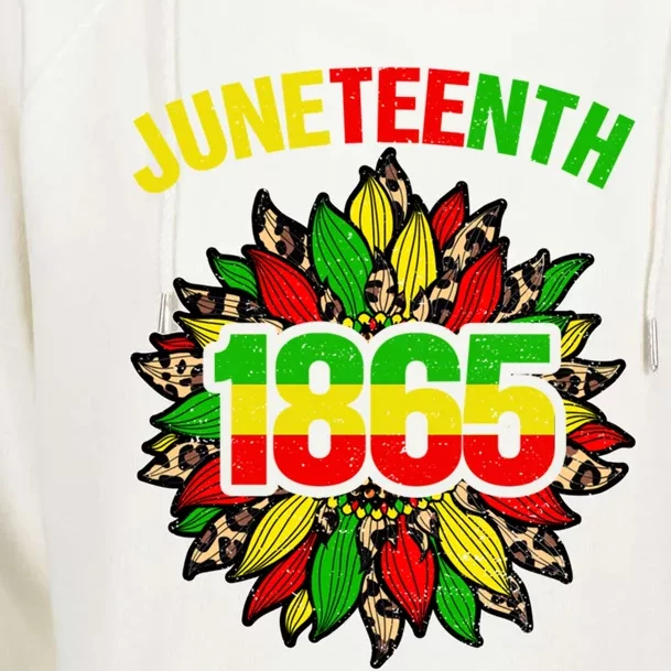 Sunflower Celebrates Black African American Juneteenth 1865 Gift Womens Funnel Neck Pullover Hood