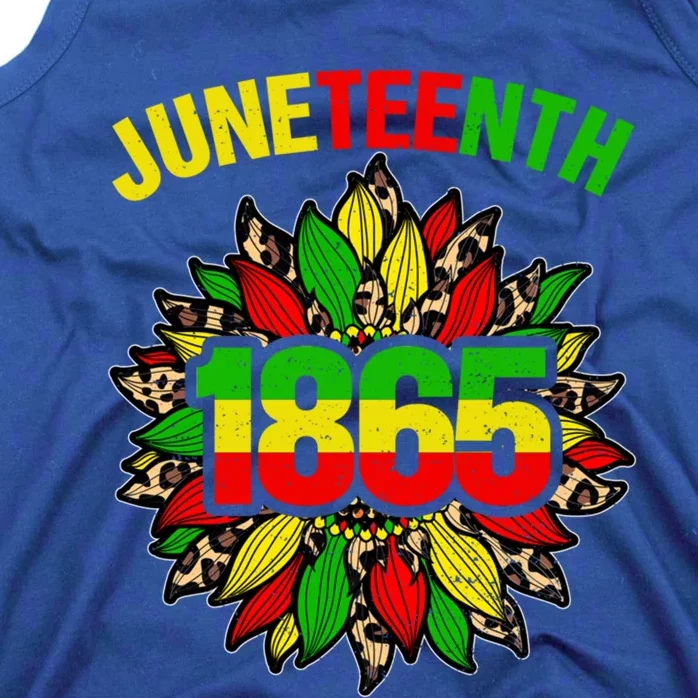 Sunflower Celebrates Black African American Juneteenth 1865 Gift Tank Top